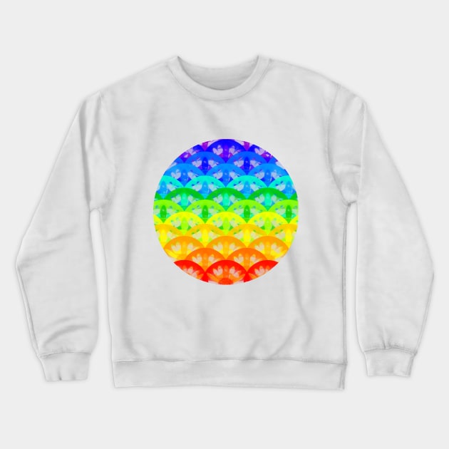 Flower of Life - Chakra / Rainbow Colors Crewneck Sweatshirt by DesignBySMYRNA